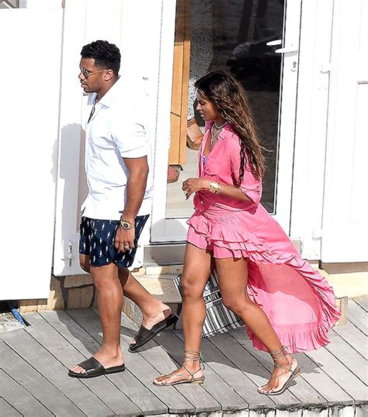 Ciara Rocks Flowy, Pink Ruffle Shorts On Vacation With Russell Wilson In St. Barts – Photos
