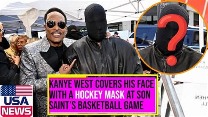 Kanye West Covers His Face With a Hockey Mask at Son Saint’s Basketball Game