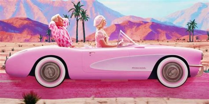 Margot Robbie Is The Perfect Barbie & Drives A Pink Convertible In First ‘Barbie’ Movie Photo